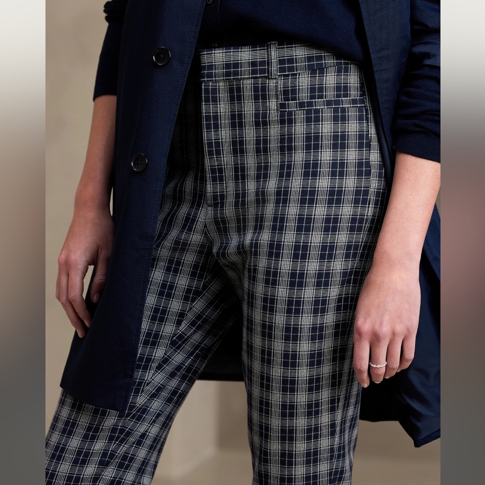 Banana Republic Factory - Sloan Slim 14 Blue Plaid pant - Picture 4 of 6